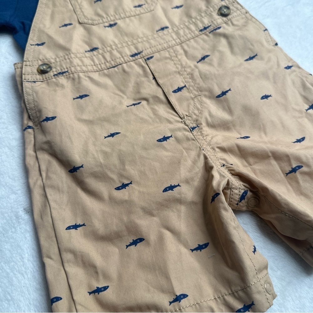 Carter's Baby's Just One You Polo & Overall Blue Sharks Size 18M new no tag - Picture 8 of 10